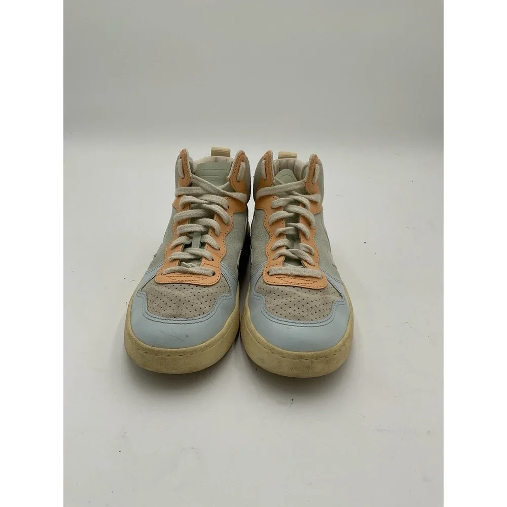 VEJA V-15 Shoes Women 7.5 Multicolor Soft Leather High Top Lace Up Retro Sneaker